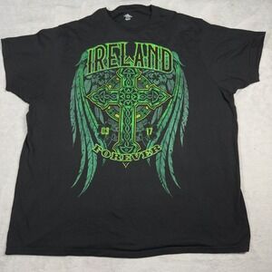 Way To Celebrate 3XL T-Shirt Mens Black St Patricks Day Ireland Forever Celtic